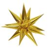 Gold 4D explosion star foil balloon 24 inch 70cm, party decoration Auckland NZ