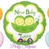Baby Twins baby shower foil balloon 45cm helium quality, Auckland NZ