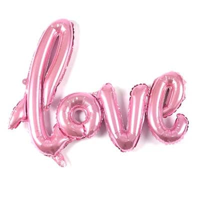 LOVE SCRIPT Letter FOIL BALLOON LOVE SCRIPT Letter FOIL BALLOON