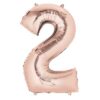 Jumbo Giant Number Balloon Foil Number Balloon -- Rose Gold Number 2