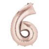 Jumbo Giant Number Balloon Foil Number Balloon -- Rose Gold Number 6 Jumbo Giant Number Balloon Foil Number Balloon -- Rose Gold Number 6