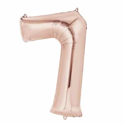 Jumbo Giant Number Balloon Foil Number Balloon -- Rose Gold Number 7 Jumbo Giant Number Balloon Foil Number Balloon -- Rose Gold Number 7