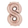 Jumbo Giant Number Balloon Foil Number Balloon -- Rose Gold Number 8 Jumbo Giant Number Balloon Foil Number Balloon -- Rose Gold Number 8