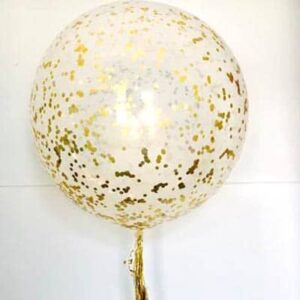 gold confetti balloons