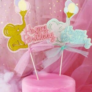 Baby Elephant baby shower cake topper acrylic blue or pink, Auckland NZ