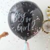 balloon confettis gender reveal Giant gender reveal balloon Boy or Girl 36 inch black latex, Auckland NZ