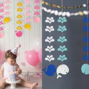 Whale hanging garland 3 pieces, baby shower Auckland NZ