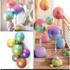 Rainbow color 4D Foil Ball Balloons