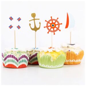 Sailing party cupcake toppers 24 pieces, Auckland NZ