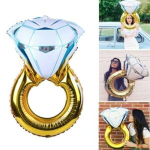 Engagement ring foil balloon 30 inch, wedding engagement party Auckland NZ