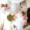 DIY BALLOON GARLANDS WHITE CHROME GOLD
