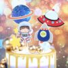 Kid's birthday cake topper spaceship