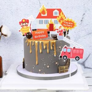 firefighter cake topper decoration