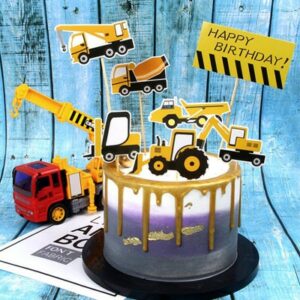DUMP TRUCK DIGGER Kid's birthday cake decoration topper