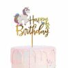 Unicorn Happy Birthday Cake Topper