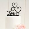Love Hearts Wedding Cake Topper Love Hearts Wedding Cake Topper
