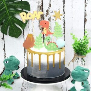 Dinosaur ROAR birthday cake topper set 7 pieces, Auckland NZ