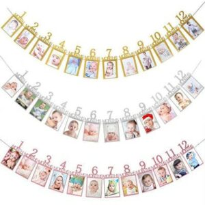 Baby monthly photo banner 12 frames 6 inch 15.2x10.2cm, Auckland NZ