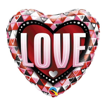 Love Triangle heart Foil Balloon Love Triangle heart Foil Balloon