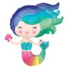 Party Foil Balloon -- Colorful Mermaid Foil Balloon 30"