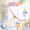 Pastel mini rainbow DIY balloon garland kit, baby shower decoration Auckland NZ