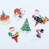 Christmas Santa cupcake toppers 24 pieces cardboard, Auckland NZ
