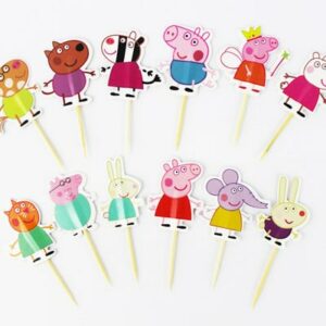 Peppa Pig cupcake toppers 24 pieces, party supplies Auckland NZ