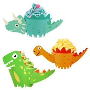 Dinosaur cupcake wrappers 12 pieces, birthday party decoration Auckland NZ