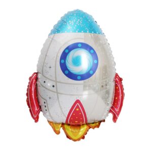 Outer space rocket foil balloon 55x65cm helium quality, Auckland NZ