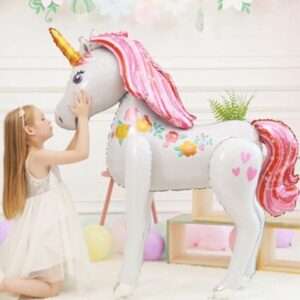 Giant standing 3D Unicorn Foil Balloon