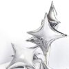 Four Point Star Balloon silver Silver four point star foil balloon 2 sizes, party decoration Auckland NZ