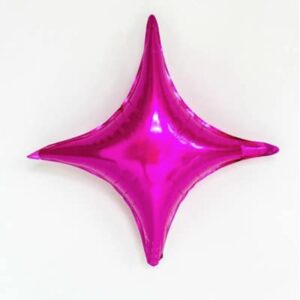 Four Point Star Balloon Rose Pink