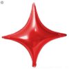 Red four point star foil balloon 2 sizes, party decoration Auckland NZ