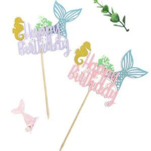 Mermaid birthday cake topper
