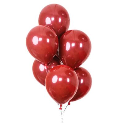Chrome red double layer latex balloon package 10 pieces, Auckland NZ