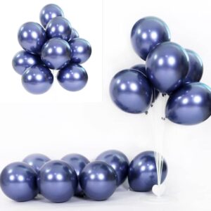 chrome navy blue balloon