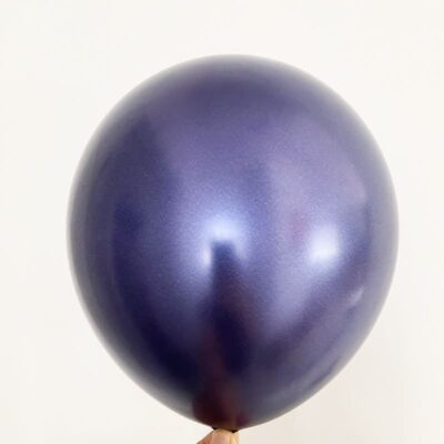 chrome navy blue balloon