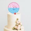 Gender Reveal Cake Topper Gender reveal cake topper He or She round acrylic reusable, Auckland NZ