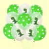Dinosaur balloon package clear green polka dots 8 pieces 12 inch, Auckland NZ