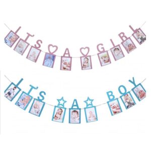 It's a Girl Boy baby shower photo banner eco cardboard, Auckland NZ