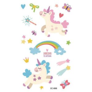 large set unicorn tattoos