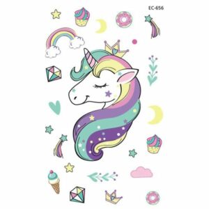 large set unicorn tattoos