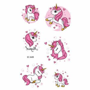 large set unicorn tattoos