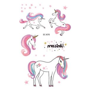 large set unicorn tattoos