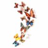 3D Wall Art Butterfly Stickers Natural 3D butterfly wall art stickers 12 pieces PVC, home decoration Auckland NZ