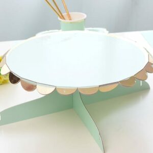 Green cake stand cardboard, party decoration Auckland NZ
