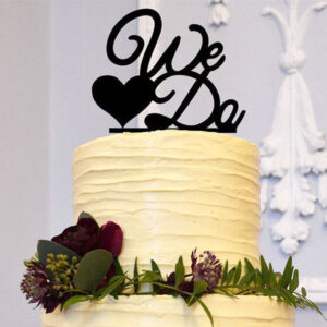We Do wedding cake topper