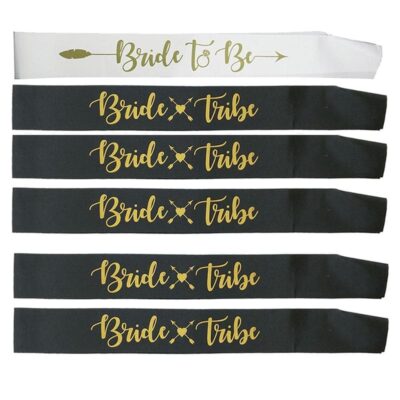Bride to be & Black bride tribe sash pack