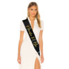 Bride to Be gold on black sash 78cm, hens night Auckland NZ