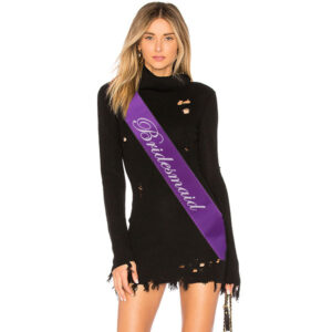 Bridesmaid on purple sash 78cm, hens night Auckland NZ